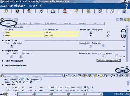 Основные элементы PNR
