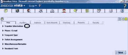Основные элементы PNR